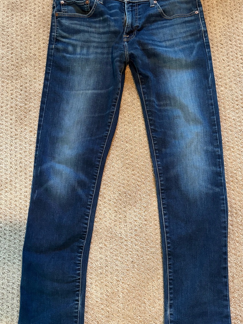 Lucky Brand Men's 110 Skinny Jeans in Dark Blue Fade